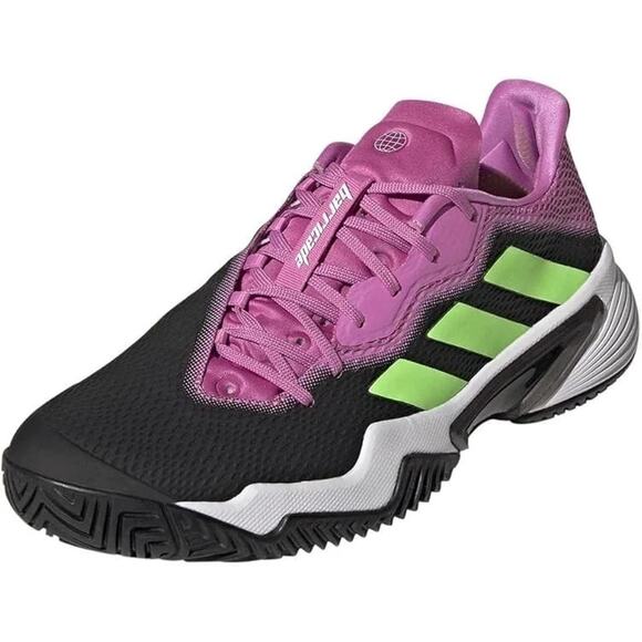 Adidas Men\'s Barricade Tennis Shoes Carbon/Signal Green/Pulse Lilac, US 10.5 main image 8